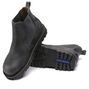 Birkenstock Stalon nubuck leather‎ Chelsea boot size 36 in black/greyish
